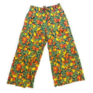 Toad & Co Sunkissed Wide Leg Pant II Women’s Medium Fruit Print Elastic Waist
